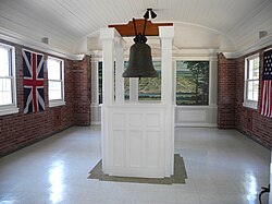 The bell donated by King Louis XV in 1741 to the French mission at Kaskaskia. It was later called the "Liberty Bell of the West", after it was rung to celebrate U.S. victory in the Revolution