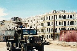 A Pakistani UNOSOM armed convoy making the rounds in Mogadishu
