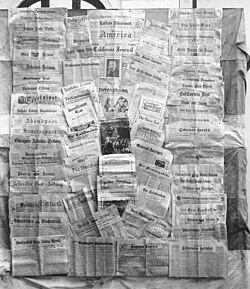 German newspapers in North America, 1922