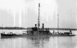 Austro-Hungarian river monitor SMS Inn (later Romanian Basarabia), the largest Danube warship sunk during World War I