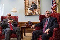 Booker with Judge Merrick Garland, 2016