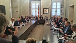 Sinn Féin representatives meeting Catalan President Carles Puigdemont ahead of the referendum.