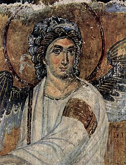 The White Angel fresco (1235) at Mileševa Monastery