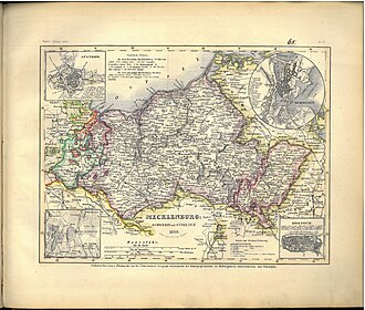 Map of Mecklenburg in 1905