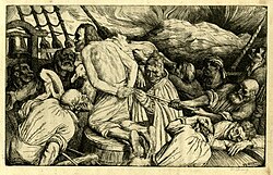 "The Albatross about my Neck was Hung", etching by William Strang, published 1896
