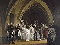 Napoleon III and Abdelkader El Djezairi, the Algerian military leader who led a struggle against the French invasion of Algeria
