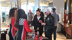 Pitbull samples Voli 305 Vodka at The Daytona hotel prior to the 2024 Daytona 500.