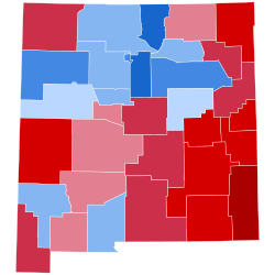2024 U.S. presidential election results by county in New Mexico Democratic Republican