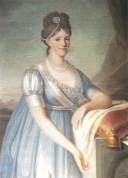 Portrait of Princess Carlota Joaquina, around of the time of the transfer of the court to Brazil