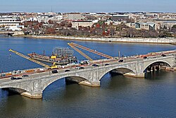 Arlington Memorial Bridge Under Repair in 2019