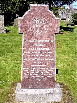 Grave Stone of Mairi Mhòr in Chapel Yard Cemetery, Inverness