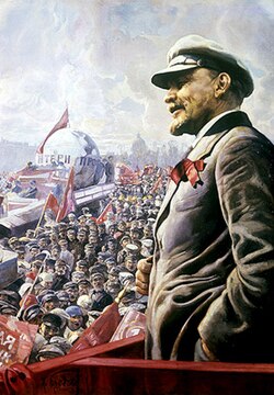 Soviet painting Vladimir Lenin, by Isaac Brodsky
