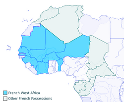 Colonies of French West Africa c. 1913