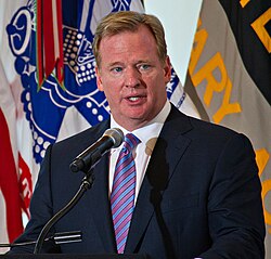 Roger Goodell, National Football League Commissioner since 2006 (pictured in 2012)