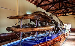 The largest whale skeleton in Vietnam and Southeast Asia until this day, located at Van Thuy Tu temple, in Phan Thiết city, Bình Thuận province, is 20 meters long and weighs 65 tons.
