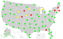US upper-air sounding sites status in March 2025: Operational Reduced Closed