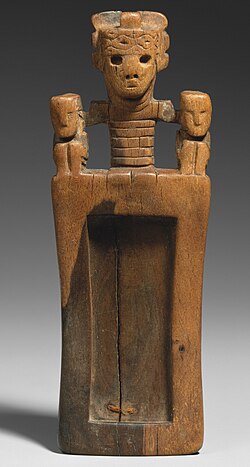 Wooden Wari snuff tray, 4th–10th century