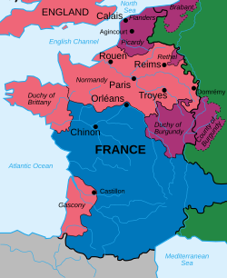 France in 1429 Recognising the dual monarchy: English or Burgundian control Burgundian domains Recognising Charles VII: