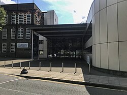 The main entrance of Mulberry Academy Shoreditch, known at the time of Begum's disappearance as Bethnal Green Academy