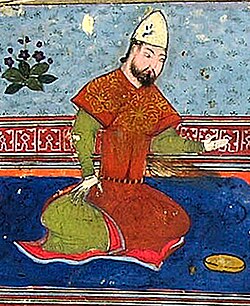 Miniature of Malik-Shah I. Jami al-Tawarikh (1317-1425)
