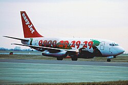 A former EasyJet Boeing 737-200 in 1997