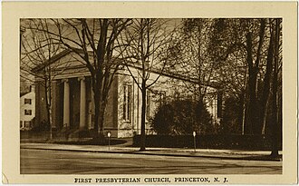 First Presbyterian Church on a vintage postcard.