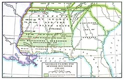 Map of Georgia Claims and Spanish Boundary, 1789–1802
