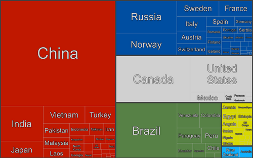 Hydro generation by country, 2021[81]