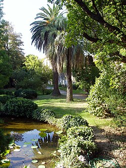 Orto botanico di Pisa, the first university botanic garden in Europe, established in 1544 botanist Luca Ghini, operated by the University of Pisa. It was relocated in 1563 and again in 1591.