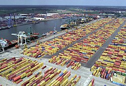 The Port of Antwerp is the second-largest in Europe.