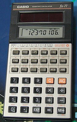 Early solar-powered calculator
