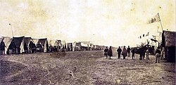 Marketplace in Lambaré after its captured by the allies