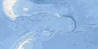 Bathymetry of the Falklands plateau and Scotia Arc