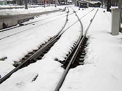 Gas heating keeps a switch free from snow and ice.