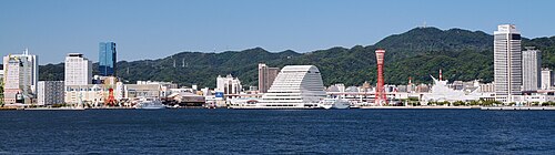 Nuclear-free Kobe Port, seen from Po-ai Shiosai Park in 2011
