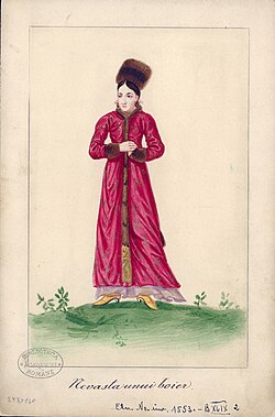 A boyar's wife; drawing of 1729