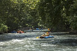 Rafting on Jordan River, northern Galilee