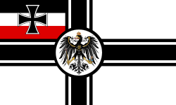 War flag of the German Empire used since 1903. In 1956, the Iron Cross was re-introduced as the symbol of the Bundeswehr, the modern German armed forces.