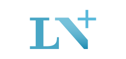 Logo of La Nación +, the newspaper group's television channel.