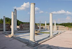 Remnants of the Felix Romuliana Imperial Palace, 298 AD, a UNESCO World Heritage Site; Some historians believe as many as 18 Roman emperors were born in modern-day Serbia[24][25]