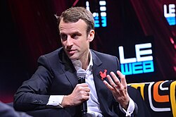 Emmanuel Macron speaking at a conference in 2014