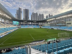 The pitch at Daegu iM Bank Park