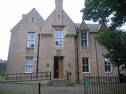 Kirkwall Sheriff Court, completed 1877: Orkney's main courthouse, also served as headquarters of Orkney County Council 1890–1975