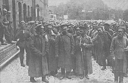 Russian prisoners of war at Tilsit railway station