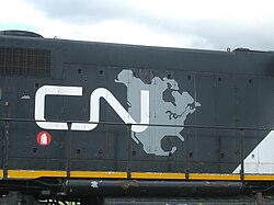 The "CN North America" logo that was used from 1993 to 1995, before the plain "CN" logo was reinstated