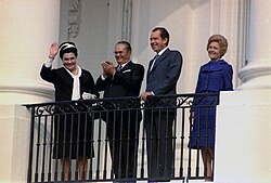 Josip Broz Tito led Yugoslavia from 1944 to 1980; Pictured: Tito with the US president Richard Nixon in the White House, 1971