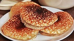 Filipino traditional salukara pancakes made from rice, coconut milk, water, and sugar