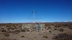 AERA antenna with the Andes in the background