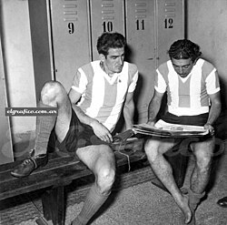 José Varacka and Ángel Labruna after the match
