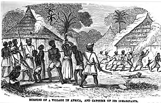 Burning of a village in Africa and capture of its inhabitants (February 1859)[1]